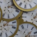 clock, pocket watch, gold, tinkering, paper, cardboard, time, pointer, clock face, antique, old, nostalgia, hours, clock hands, golden, tinkered, homemade, lots, clocks, time travel, pocket watches, row, events, time display, stress, timing, timeskip, mixed up, hectic, stressful, fast moving, chaos, deadline pressure